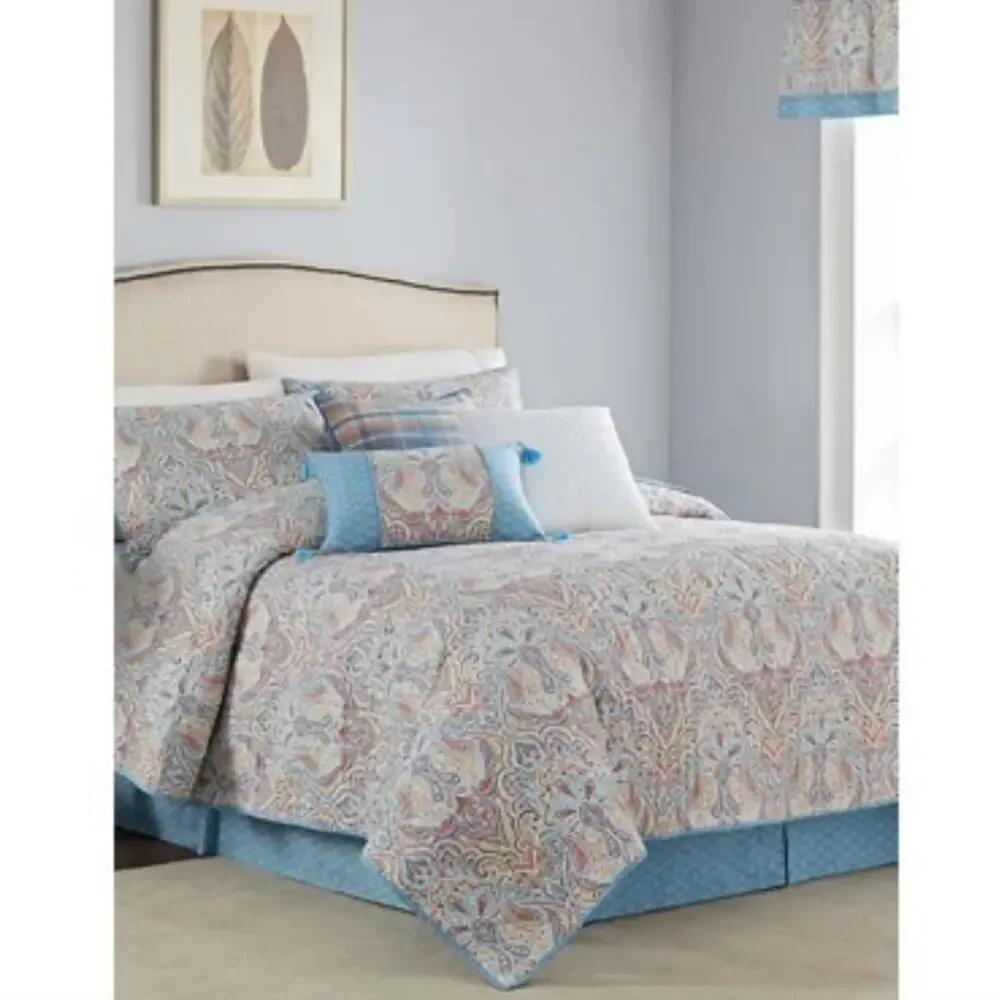 WAVERLY NWT PINNACLE QUEEN QUILT SET WITH SHAMS COMBO